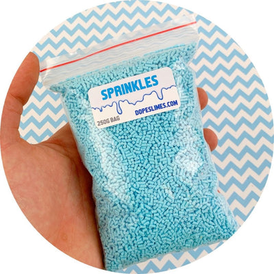 Pastel Blue Sprinkles - Fimo Slices - Dope Slimes LLC - Dope Slimes LLC