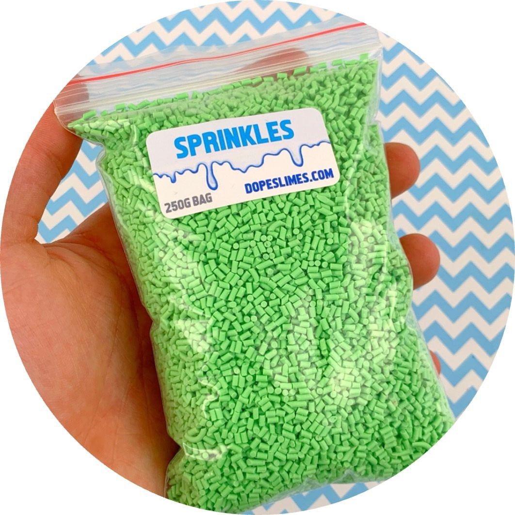 Pastel Green Sprinkles - Shop Slime Supplies - Dope Slimes