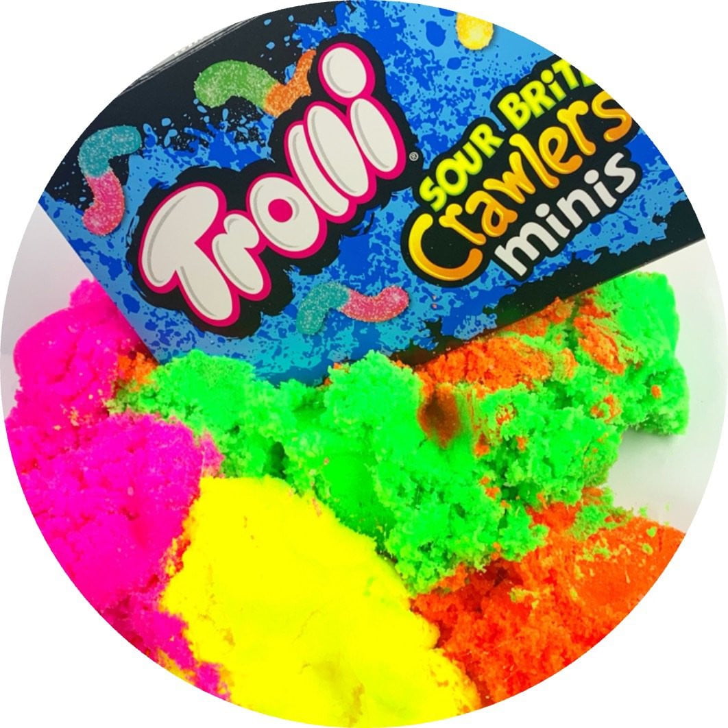 Neon Gummy Worm Cloud Slime - Shop Slime - Dope Slimes