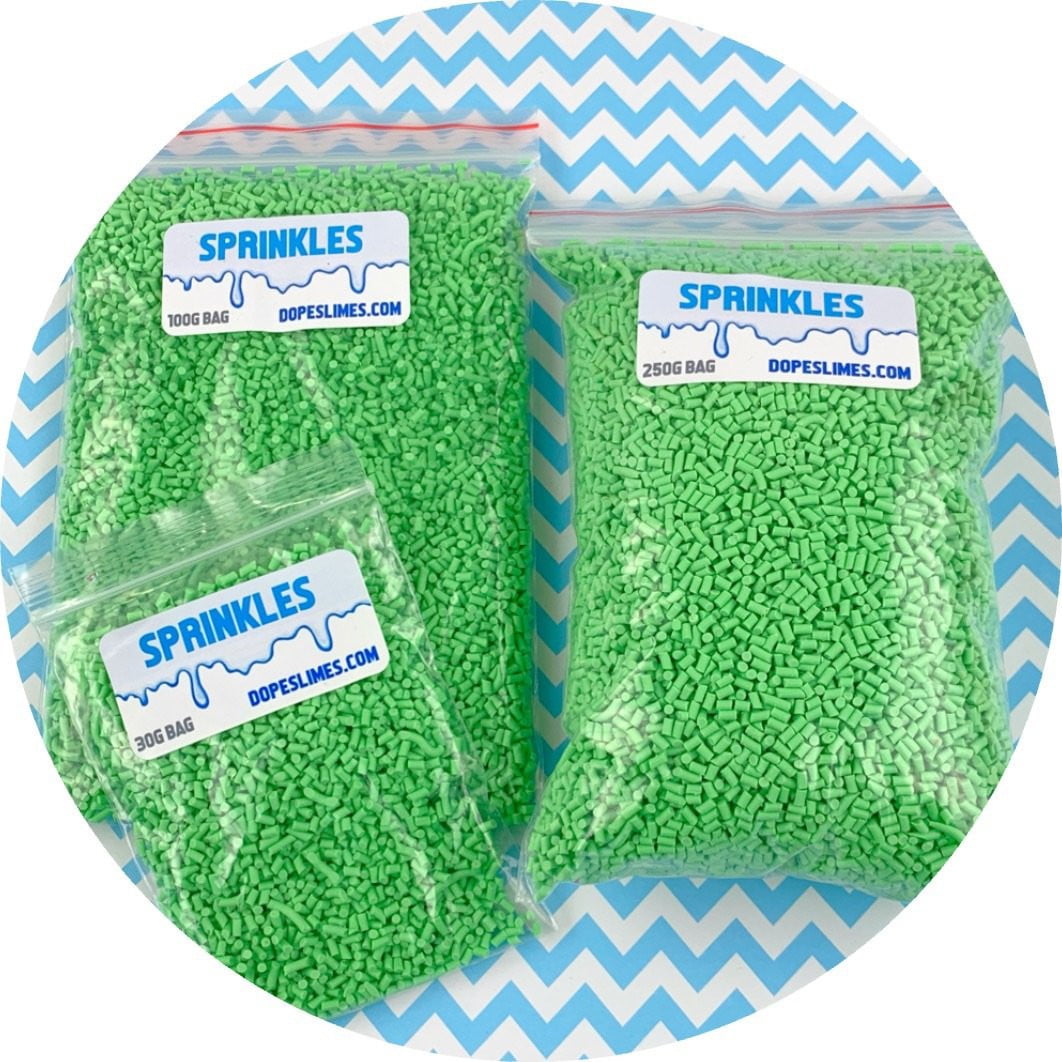 Pastel Green Sprinkles - Shop Slime Supplies - Dope Slimes