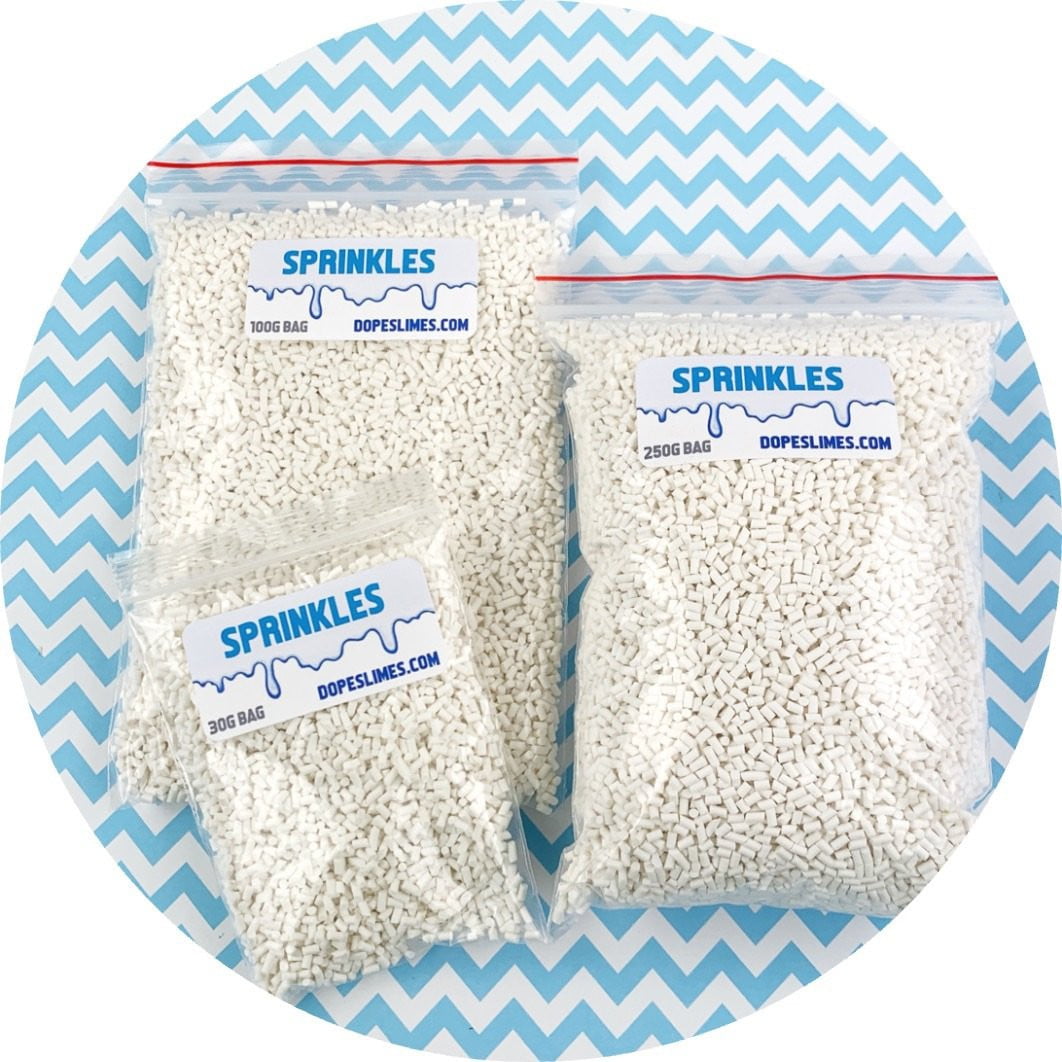 White Sprinkles - Shop Slime Supplies - Dope Slimes