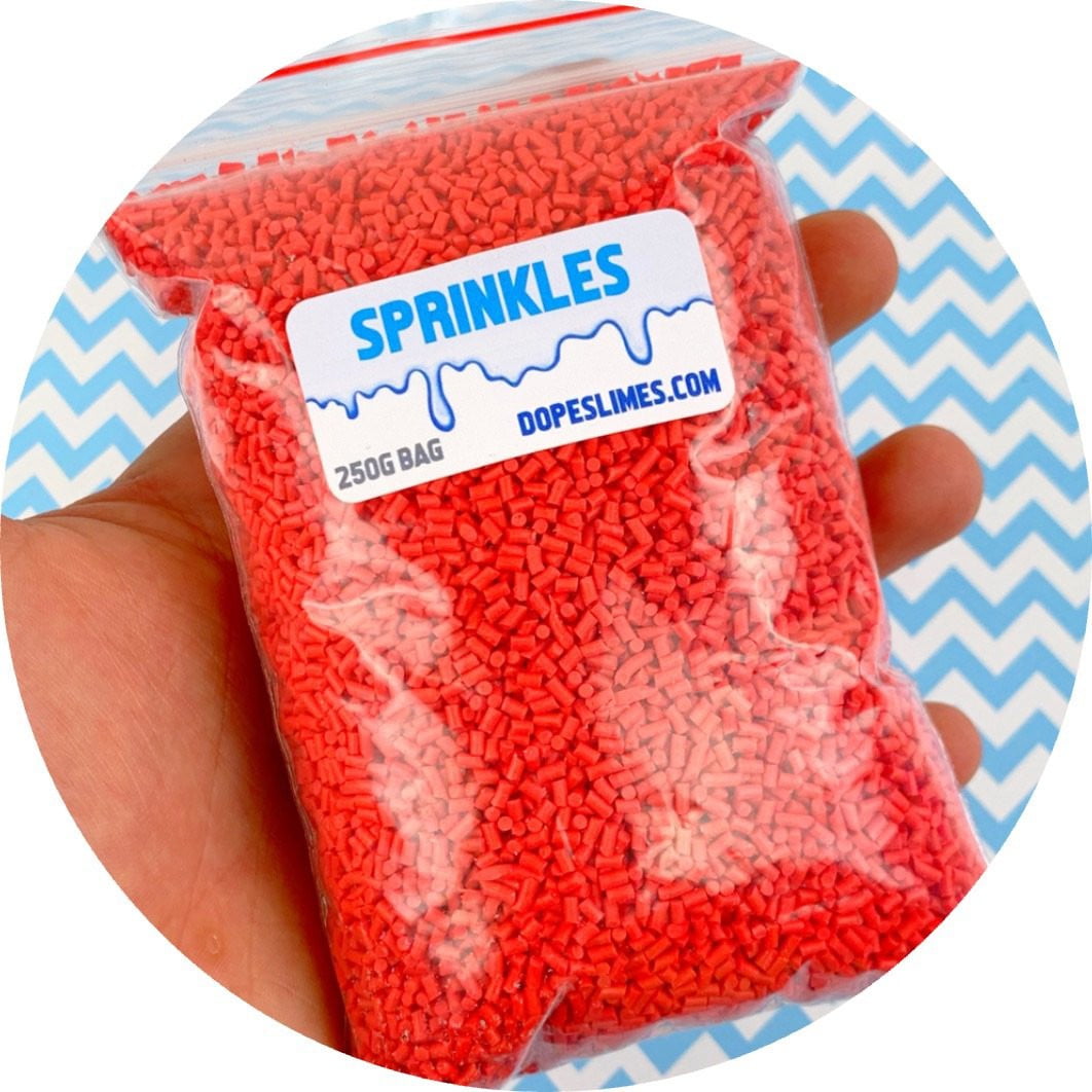 Red Sprinkles - Shop Slime Supplies - Dope Slimes