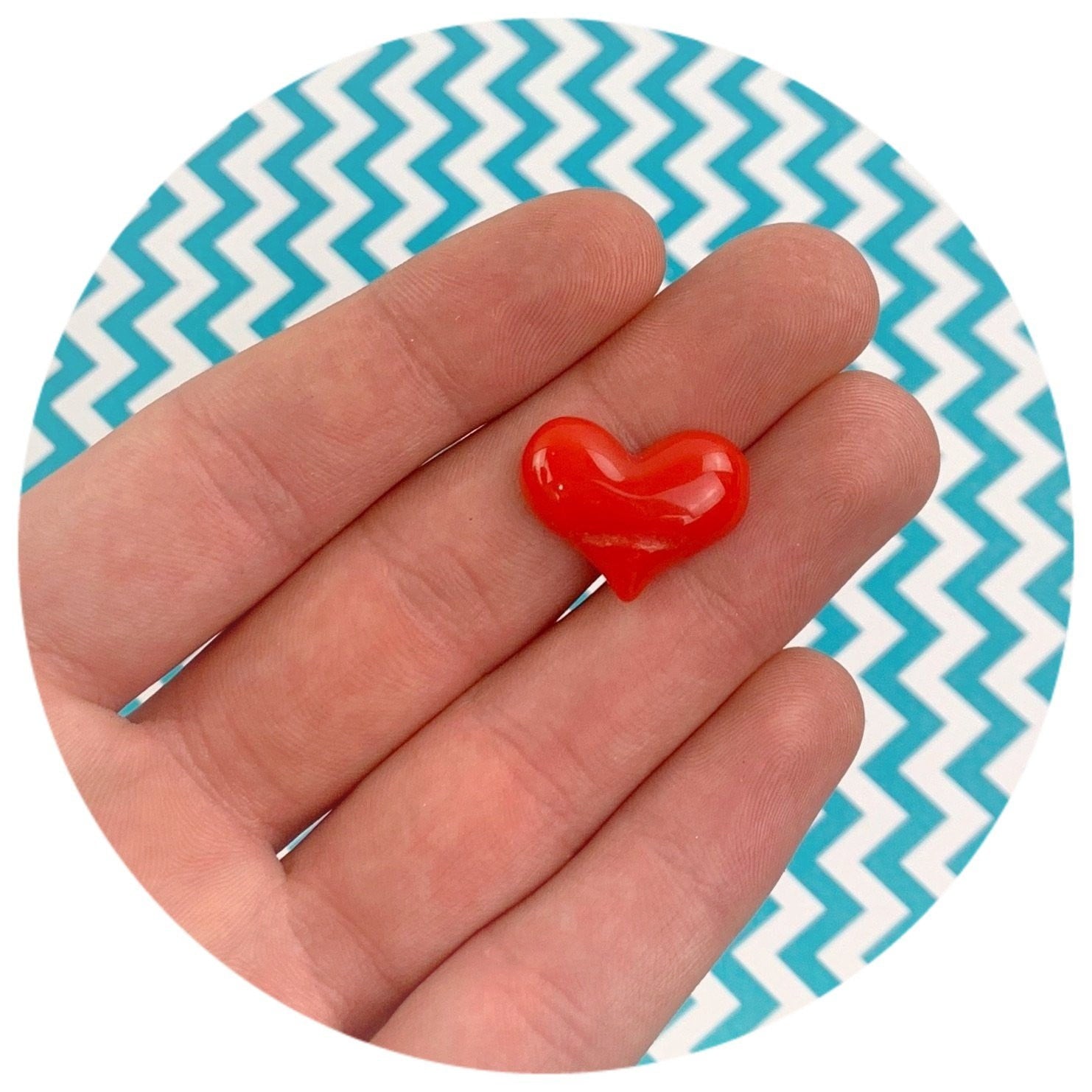 Red Heart Charm - Fimo Slices - Dope Slimes LLC - Dope Slimes LLC